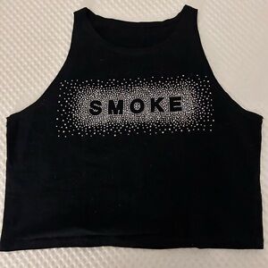 Smoke cheer crop tank